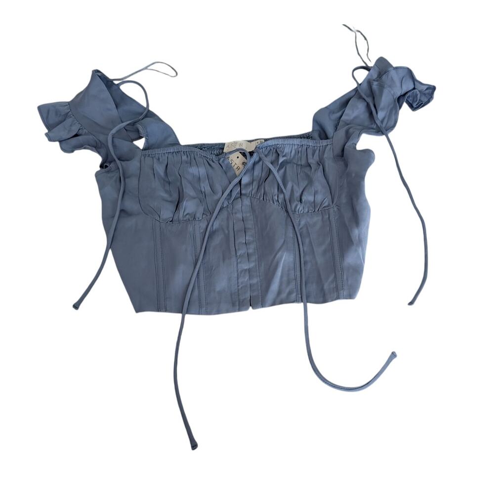 nwt astr the label satin crop top